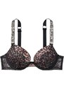 Victoria's Secret Shine Strap saténová Push-Up Podprsenka s krajkou