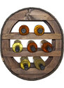 Lefit Stojan na víno sud na 7 lahví dub