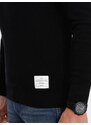 Ombre Clothing Trendy černý svetr s jemnou strukturou V4 SWSW-0104