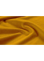 Žlutá sametová podnožka Windsor & Co Leon 108 x 108 cm