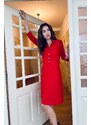 Sophia Bohemia Dámské košilové šaty Mirabel červená