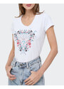 GUESS RN FLOWERS TRIANGLE TEE TRIČKO DÁMSKÉ