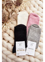 Kesi Dámské bavlněné ponožky s embosováním šedé