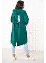 Fashionweek Dlouhá dámská mikina s kapuci K9113
