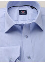Willsoor Pánská slim fit košile světle modré barvy s jemným proužkem 16049