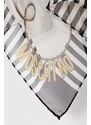 Hedvábný kapesníček Moschino bílá barva, M3038 3347