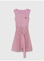 Dívčí šaty Guess růžová barva, midi