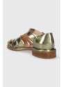 Kožené sandály AGL ALISO dámské, zlatá barva, D763007PCPLATE0244