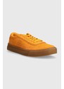 Semišové sneakers boty Tommy Hilfiger TH CUPSET SUEDE oranžová barva, FM0FM04977