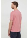 Bavlněné tričko Michael Kors růžová barva, s aplikací