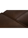 Tmavě hnědá kožená podnožka Windsor & Co Madame 100 x 100 cm