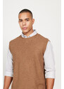 ALTINYILDIZ CLASSICS Men's Mink Standard Fit Normal Cut Crew Neck Sweater.