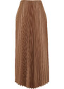 Trendyol Mink Pleated Maxi Knitted Skirt