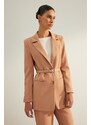 Trendyol Mink Premium Regular Lined Woven Blazer Jacket