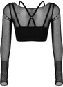 Trendyol Knitted Sports Bra and Tulle Top/Blouse Combined 2 Layers Knitted Sports Top/Blouse