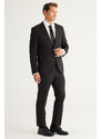 ALTINYILDIZ CLASSICS Men's Black Slim Fit Slim Fit Monocollar Suit.