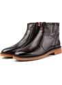 Ducavelli Bristol Genuine Leather Non-Slip Sole With Zipper Chelsea Daily Boots Brown.