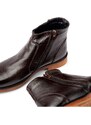 Ducavelli Bristol Genuine Leather Non-Slip Sole With Zipper Chelsea Daily Boots Brown.