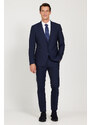 ALTINYILDIZ CLASSICS Men's Navy Blue Extra Slim Fit Slim Fit Sports Suit.