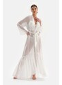 Dagi White Bride Lace Detailed Chiffon Dressing Gown