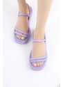 Madamra Lilac Women's Puffy Sandals