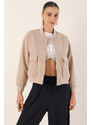 Bigdart 0688 Double Pocket Bomber Jacket - Beige