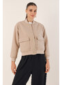 Bigdart 0688 Double Pocket Bomber Jacket - Beige