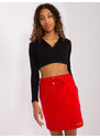 Fashionhunters Příležitostná červená mikinová sukně