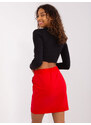 Fashionhunters Příležitostná červená mikinová sukně