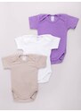 Yoclub Kids's Short Sleeve Bodysuits 3-Pack BOD-0501G-003K