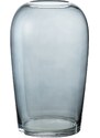 Šedá skleněná váza J-Line Mony 29,5 cm
