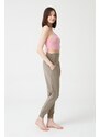 LOS OJOS Khaki Baggy-Look Harem Pants With An Elastic Waist