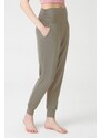 LOS OJOS Khaki Baggy-Look Harem Pants With An Elastic Waist