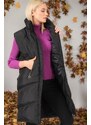 Z6743 DEWBERRY WOMEN'S VEST-PLAIN BLACK