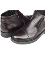 Ducavelli Liverpool Genuine Leather Anti-Slip Sole Zipper Chelsea Daily Boots Brown.