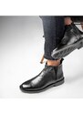 Ducavelli Leeds Genuine Leather Chelsea Daily Boots With Non-Slip Soles Black.