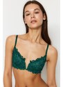 Trendyol Green Lace Capless Underwire Detailed Knitted Bra