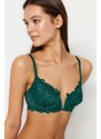 Trendyol Green Lace Capless Underwire Detailed Knitted Bra