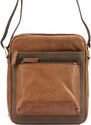 Pánská kožená crossbody taška camel - Pierre Cardin Izarr Camel