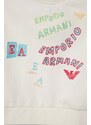 Dětská mikina Emporio Armani bílá barva, s aplikací