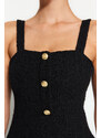 Trendyol Gilet Woven Jumpsuit with Black Buttons and Straps