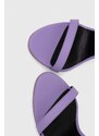 Kožené sandály Elisabetta Franchi fialová barva, SA23B41E2
