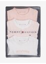 Sada tří holčičích bodýček v bílé a růžové barvě Tommy Hilfiger - Holky