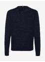 Tmavě modrý pánský svetr s příměsí kašmíru Tommy Hilfiger - Pánské