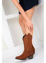 Soho Tan Women's Suede Boots 18628