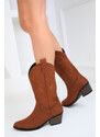 Soho Tan Women's Suede Boots 18628