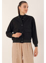 Bigdart 0688 Double Pocket Crop Jacket - Black