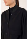 Bigdart 0688 Double Pocket Crop Jacket - Black