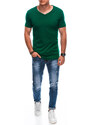 EDOTI Pánské základní tričko s výstřihem do V EM-TSBS-0101 - zelená V11