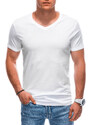 EDOTI Pánské základní tričko s výstřihem do V EM-TSBS-0101 - bílá V2